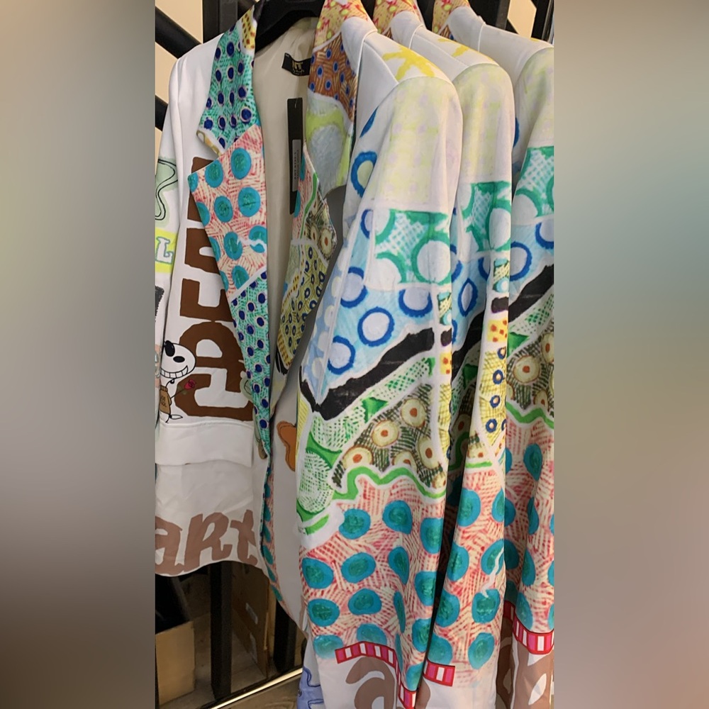 Colorful Graphic Jacket. Made in Italy  One Size - Picture 2 of 6